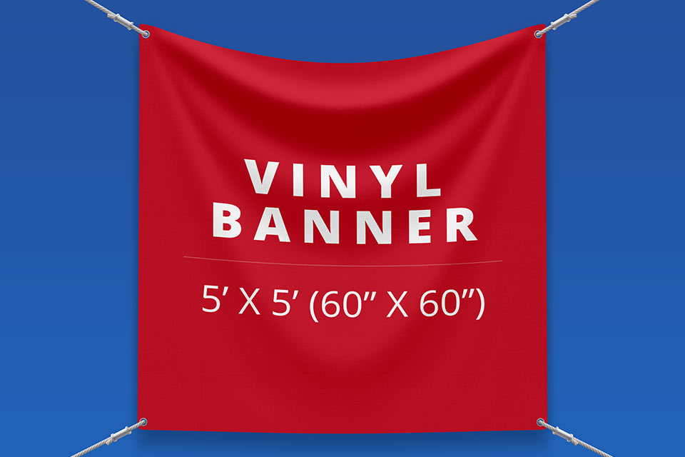 5' x 5' Vinyl Banner (60" x 60")